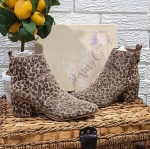 Very G "Dynamite" Leopard Print Ankle Boots